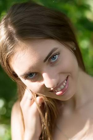 Vialika Showing Her Nude Body In The Forest
